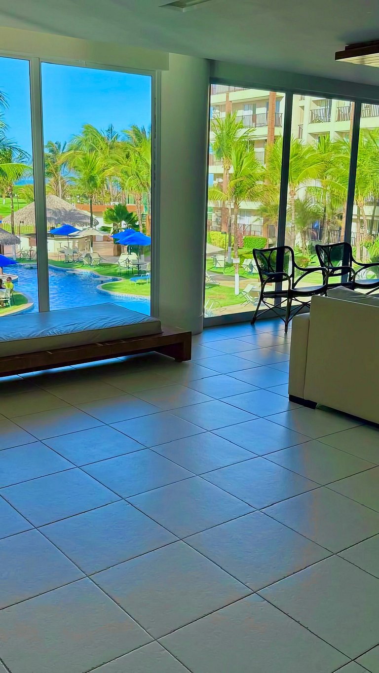 Apartamento pé na areia em Resort Beach Living - Beach Park